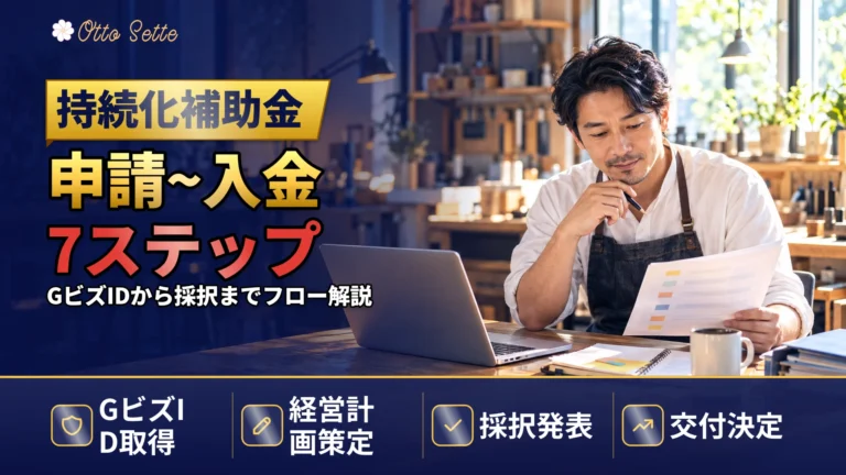 持続化補助金|申請から入金まで7ステップで時系列解説