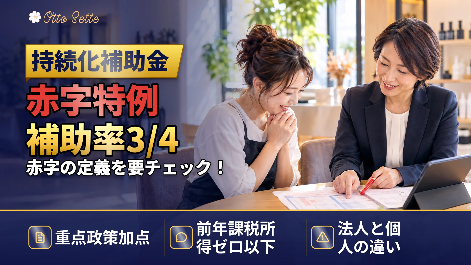 小規模事業者持続化補助金は赤字決算でも申請できる？赤字事業者の優遇ポイント